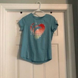 Child’s girls blue shirt sleeve shirt crazy 8 XL